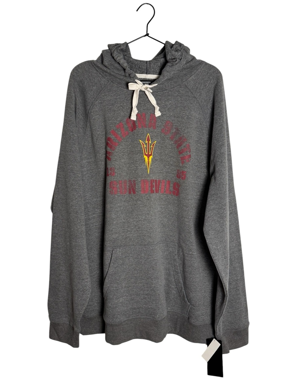 NWT ASU Arizona State Sun Devils Captivating Pullover Gray Hoodie 2XL